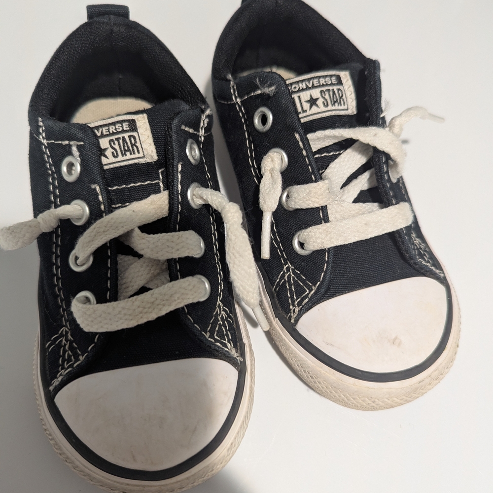 Converse Toddler's Black and White Sneakers